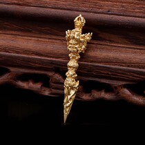 Tibetan Nepalese pure copper Great Yamantaka Vajra Subduing Demonic Pestle Pendant Puba Vajra Pestle Vajra Pendant