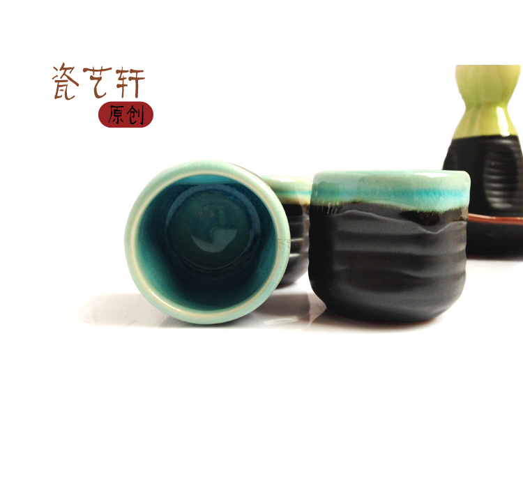 Rượu sake phong cách Nhật Bản rượu vang hộ gia đình gốm retro ấm rượu vang nồi lẩu nhỏ chai rượu tách ly rượu vang đẹp