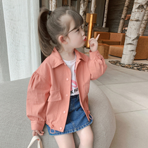 Little pudding baby baby childrens clothing 2021 new female baby Autumn children Foreign style coat girl casual loose top