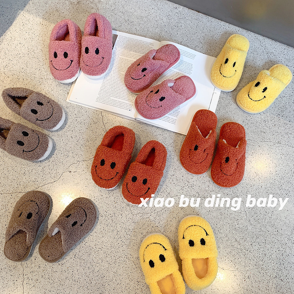 Small Pudding Baby Girl Winter Warm Indoor Slippers Children Plus Suede Autumn Winter Cotton Slippers Baby Sneakers