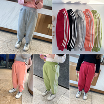 Little pudding baby baby custom childrens clothing 2020 new childrens winter foreign style warm padded cashmere pants child tide girl