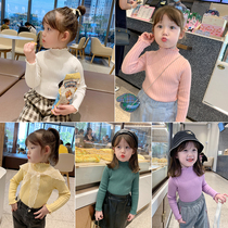 Small pudding childrens clothing 2021 new childrens autumn and winter sweater girls winter knitted thick baby Foreign base shirt