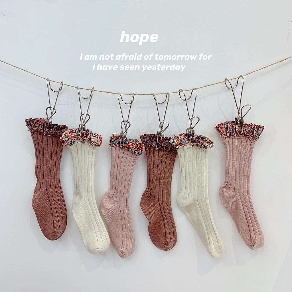 Foam Home Custom children Clothing Baby Spring Autumn Socks Children Foreign Pie 100 Hitch Cotton Socks Girl Fashion Autumn Winter Midseason Socks