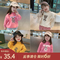 Childrens clothing girls foreign style pullover new baby winter Korean clothes childrens fashionable long sleeve top
