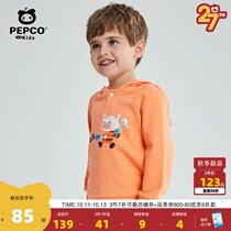 Piggy Banner childrens clothing boy clothes autumn and winter childrens baby hooded jacket Korean version of foreign style pullover hoodie fashion fashion