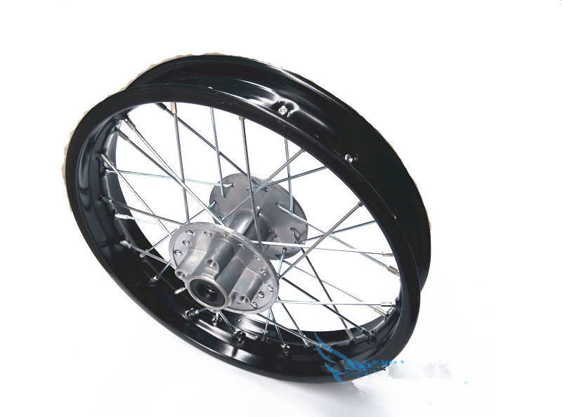 Mini off-road vehicle steel ring small off-road locomotive rear hub 3 00-12 iron hub 90 100-14 inch steel ring