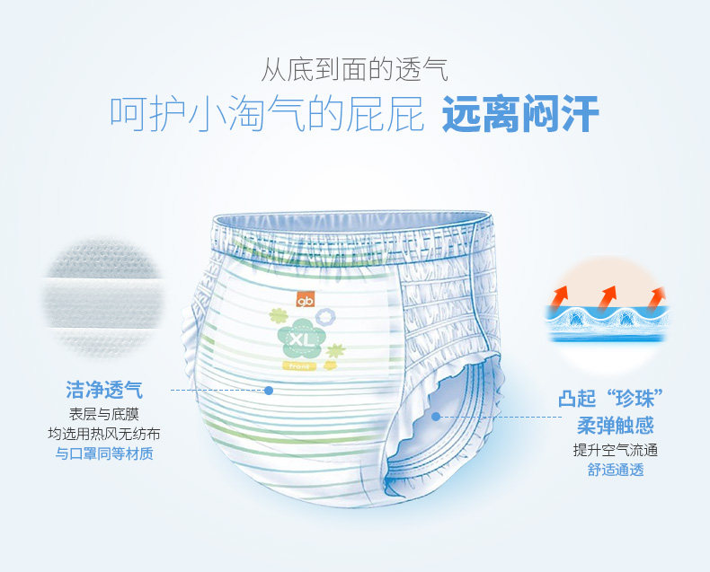 好孩子 gb  纸尿裤 成长训练裤 L码 76片 图1