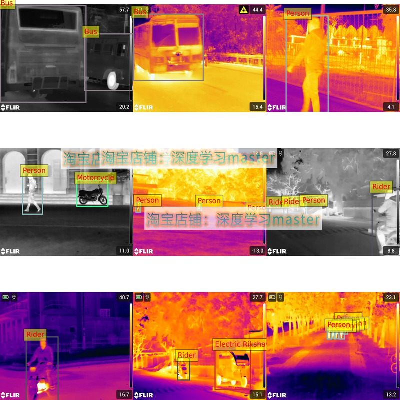 Thermal Imaging Special Autonomous Driving Key Element Target Detection Dataset, 15049 Images, Yolo, Voc Thermal Imaging Special Autonomous Driving Key Element Target Detection Dataset, 15049 Images, Yolo, Voc
