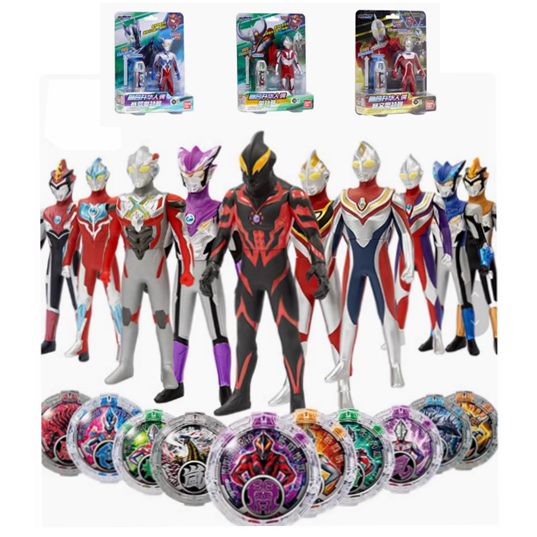 Bandai, Ultra, Ultraman Tiga, мигающая кукла из мягкой резины, капсула, игрушка