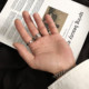 SAZ simple cold scenery ring ins same style titanium steel non-fading index finger ring trendy ring couple men