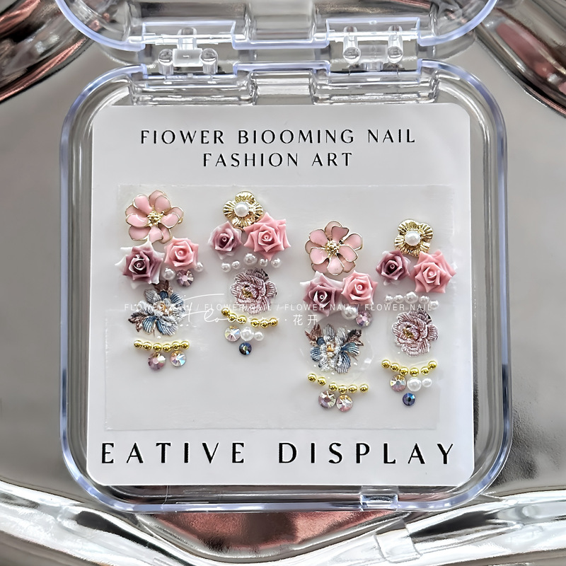 Premium Nail Art Rhinestone Material Kit, Sparkling K9 Rhinestones, Nail Rhinestone Decorations, Luxurious Vintage Palace Rose Flower, Nail Protection Premium Nail Art Rhinestone Material Kit, Sparkling K9 Rhinestones, Nail Rhinestone Decorations, Luxurious Vintage Palace Rose Flower, Nail Protection