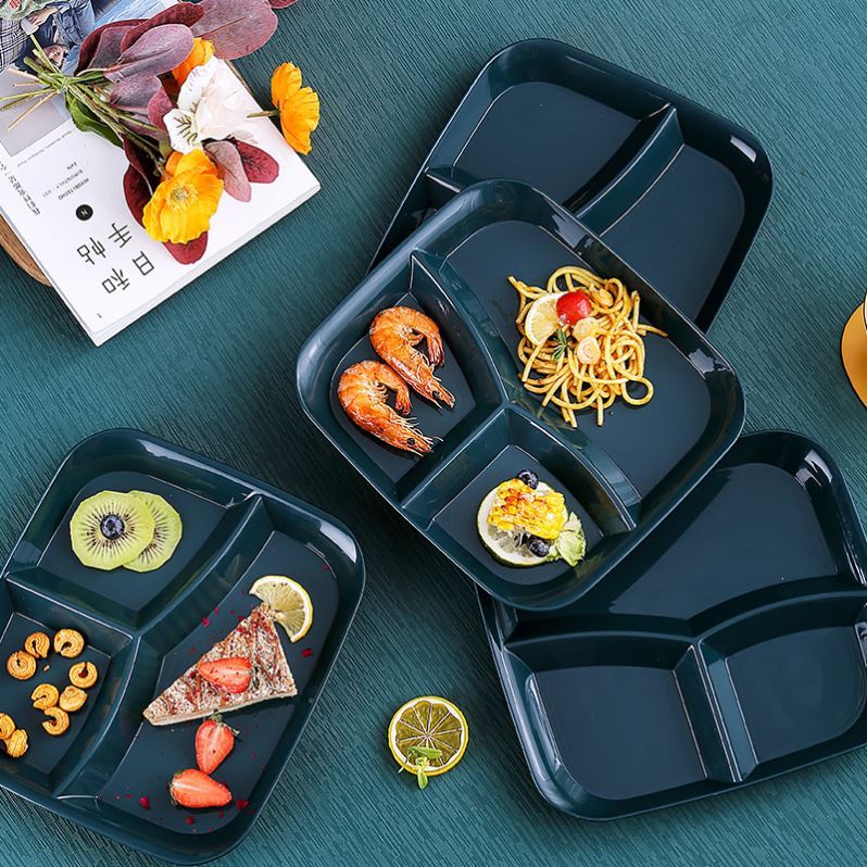 Divided meal plate for adults to lose weight special weight loss and fat loss one person eats adult divided meal plate plate household lunch box creative