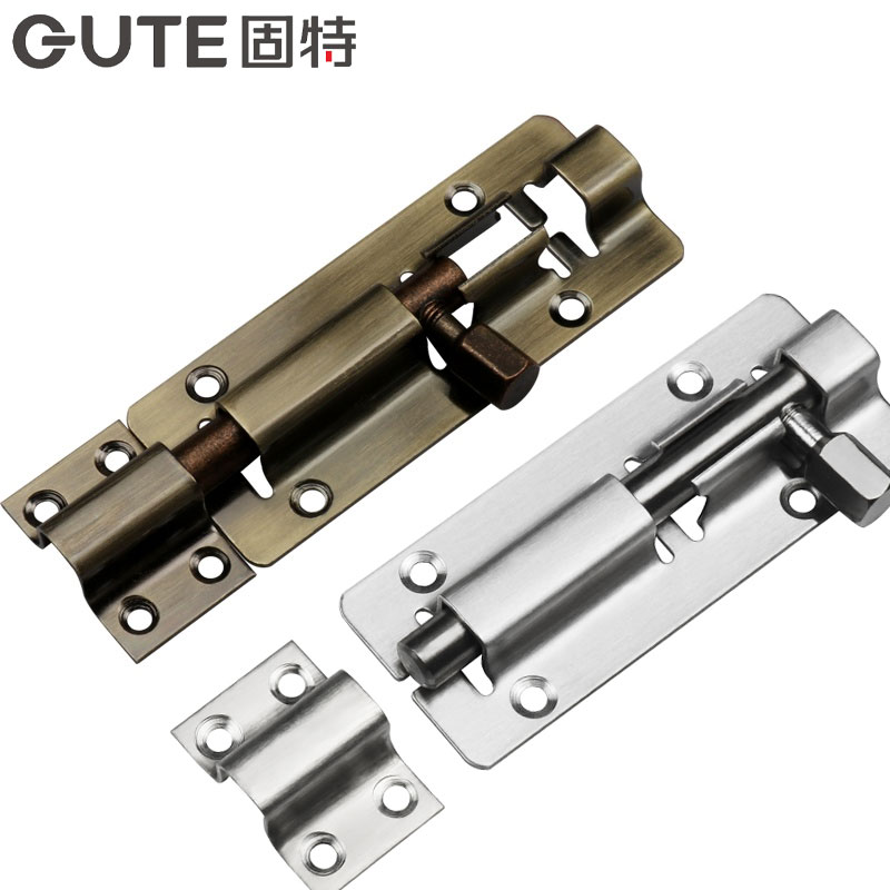 Good door latch door stainless steel interior door bolt door buckle Security door lock thickened powder room wooden door latch door