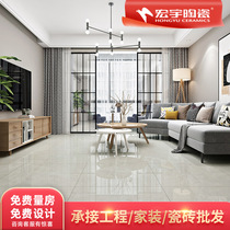 Hongyu Ceramics 800x800 guest restaurant marble tiles full body tiles floor tiles infinite continuous pattern anti-slip tiles