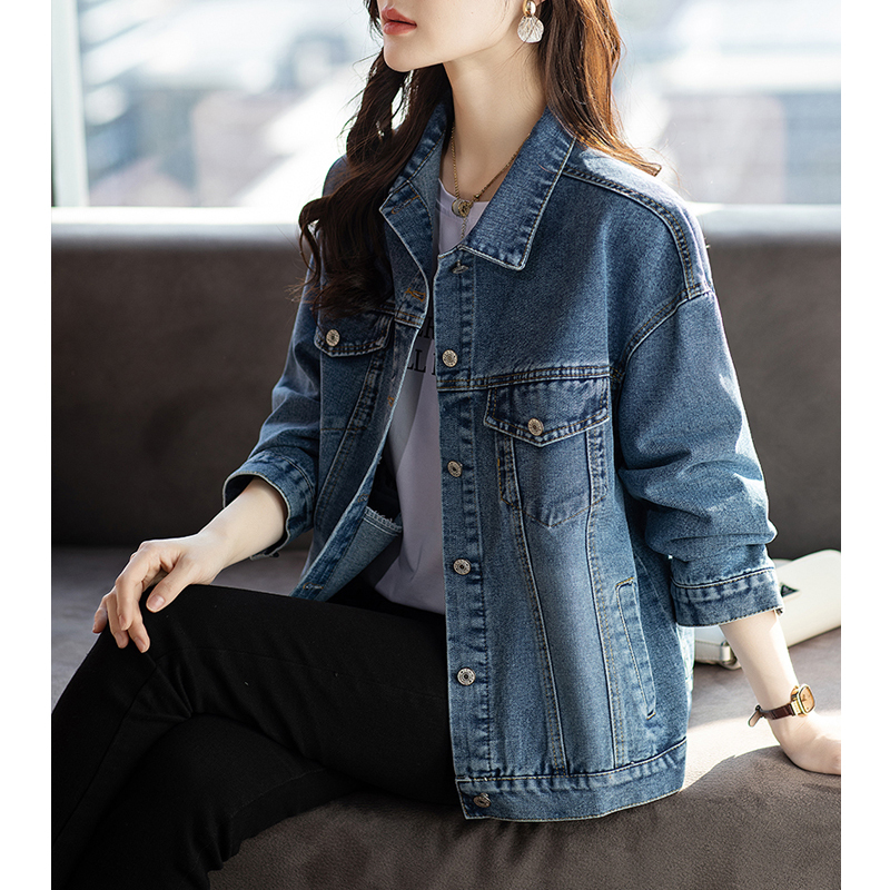 High-End Brand Retro Denim Jacket for Women, Short Style, 2026 Spring and Autumn New Casual Versatile Button-Up Jacket Denim Coat