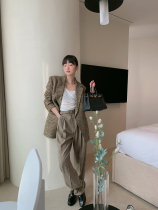 A Bow 2021) Italy imported tweed classic continuation neutral gender-free silhouette suit (limited)