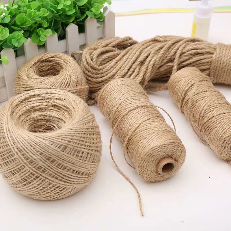RMB15  DIY handmade pure color with small wooden clips braided rope hemp rope jute rope coarse hemp rope rope