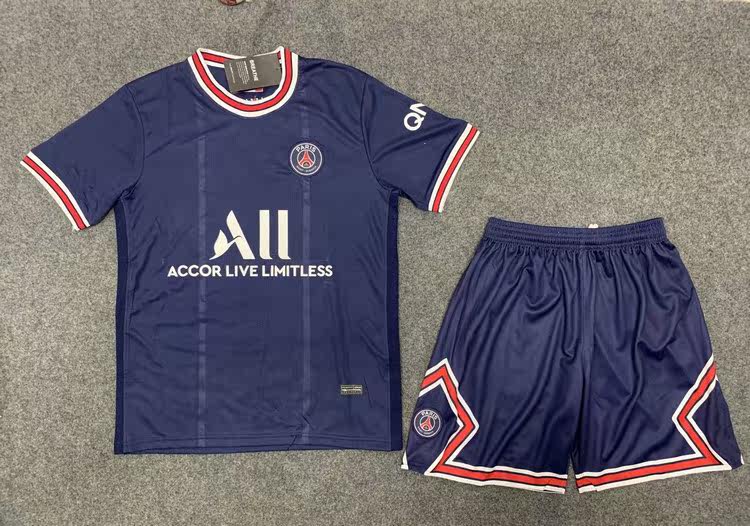 2021-22 season Paris Saint-Germain home and away fans short-sleeved football uniform suit custom Messi jersey
