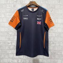 2024 McLaren F1 Team Short Sleeve Round Neck Sports Top Casual Fashion Printed T-Shirt Thick No. 4 Norris
