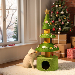 Christmas tree cat climbing frame integrated cat Nest winter small apartment does not occupy sisal Abrasion Resistant cat grab column export to domestic sales