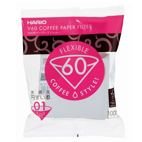 Hario Khalio V60 White 01 Filter Paper 1-2 Hand-Punched Filter Paper MCR Micro-baked Coffee Factory