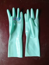 Spot latex short gloves finger tight fit multi-color latex thick lake water blue super small size 6 5 yards