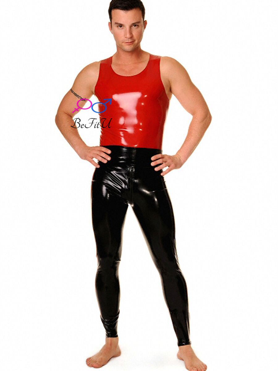 BEFITU natural latex vest one-time forming seamless top sexy tights Latex Vest