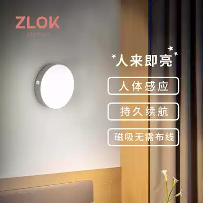 Smart LED human body induction lamp charging energy saving night light Cold Light warm light magnetic wardrobe bedside nursing lamp