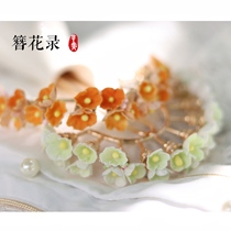 (Hairpins for Flowers) Ancient Wind Hanfu Accessories Accessories Hairpins Floral Hairpins Multicolored Small Flowers Maiden hair Hairpin Bow-colored headwear