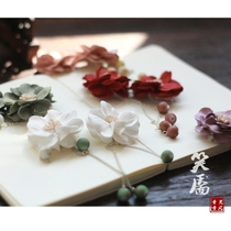 (Laughs) The ancient wind Han suit accessories head decorated with flowers Flow Su Xiaorefreshing Multi-color teenage girl hair clip Shop Keio Memorial