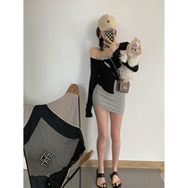 NSS COLLECTION Cream Peach Peach Slanted Buckle Shawl Sunscreen Cardigan Jacket Summer Suspender Skirt Outer Blouse