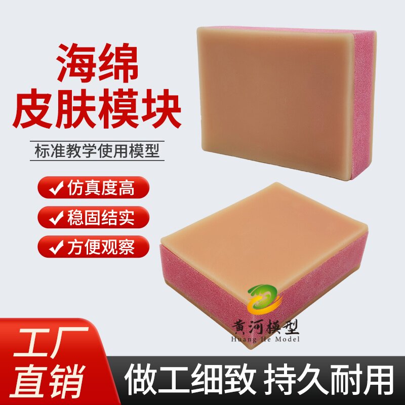 海绵皮肤缝合 硅胶加海绵魔术贴 双眼皮埋线训练整形手术练习教具