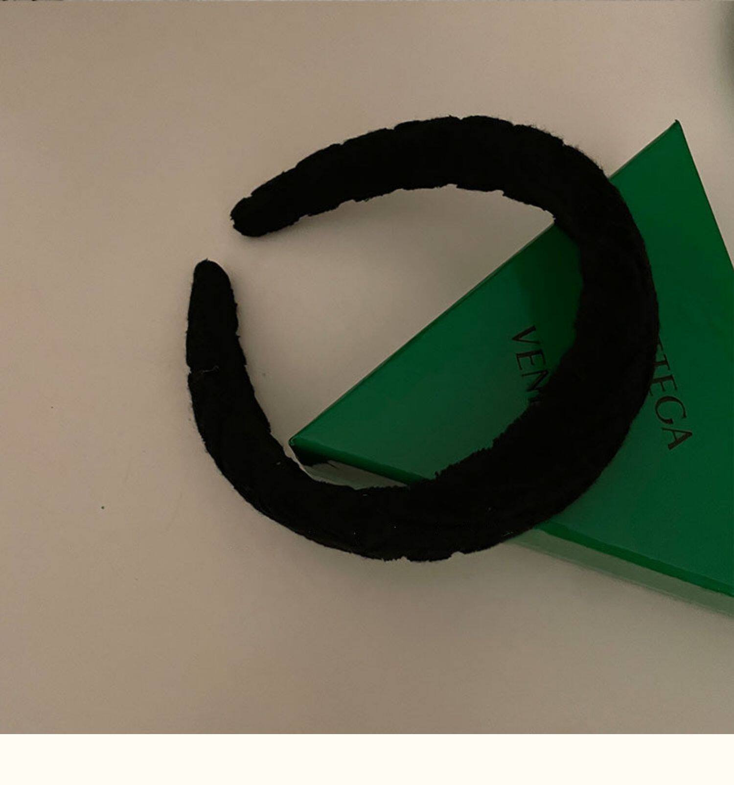 韩国东大门新款洋气编织毛茸茸绿色发箍发卡女简约洋气发饰详情3