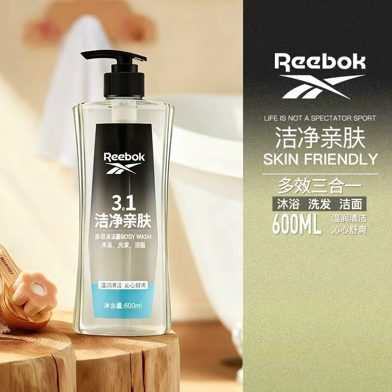 Reebok/锐步男士沐浴露洗发洁面沐浴多效合一保湿持久留香600ML