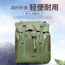 Military green rainproof backpack camping large capacity backpack camping backpack mens daily life carrying equipment marching backpack cold area