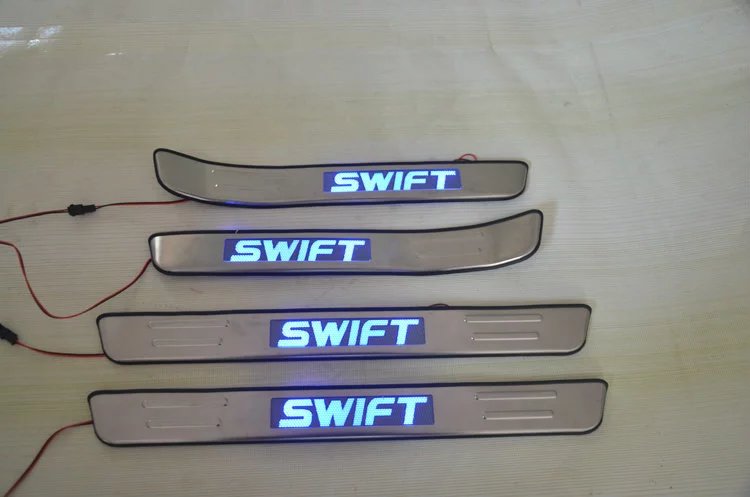 05-15 Suzuki New Swift dedicated LED threshold strip Old Swift with light pedal Cold light welcome pedal