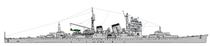 1 700 WWII MG Heavy Cruiser Resin Ship (with full set of etchings) 2022 edition