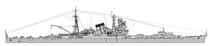 1 700 WWII L-gen heavy cruiser resin ship (with full set of etchings small boat carrier aircraft)