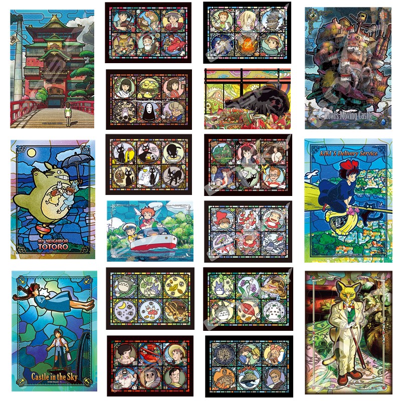 Japan's Ensky puzzle plastic transparent 208 pieces Hayao Miyazaki Totoro Chihiro Howl witch home delivery red pig