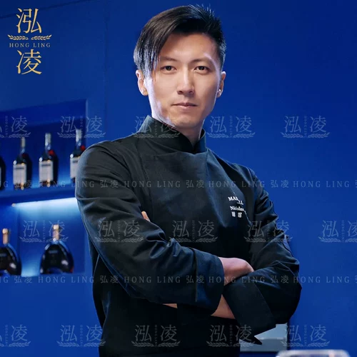 Костюмы шеф -повара высокий уровень мужской кухни Тингфенг кухня короткая -настройка