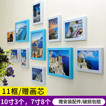 Simple modern photo wall decoration free of punch creative living room photo wall Nordic photo frame wall dining room hanging wall combination