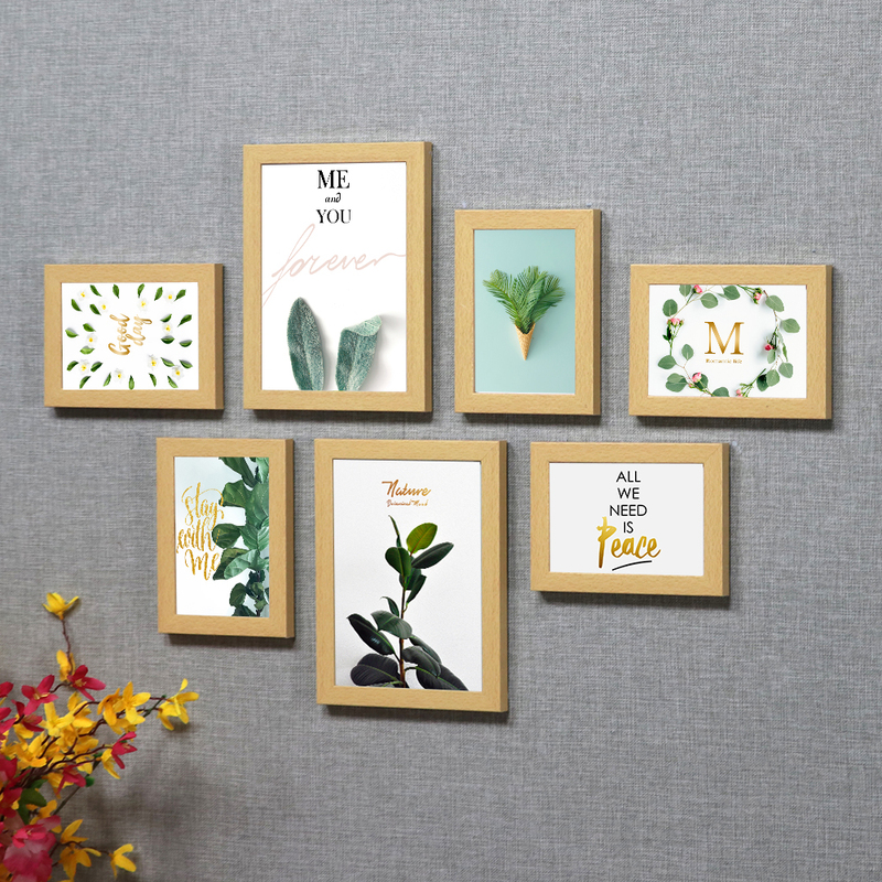 Photo Wall, Picture Frame Wall, Modern Living Room Decorative Painting, Picture Frame Wall Hanging, Green Plant Landscape Series, Wall Decoration, No Drilling Required Photo Wall, Picture Frame Wall, Modern Living Room Decorative Painting, Picture Frame Wall Hanging, Green Plant Landscape Series, Wall Decoration, No Drilling Required