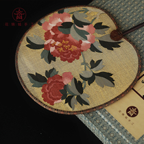  Huajincheng handmade boutique braided silk fan collection Chinese ancient style fan Hanfu Peony wedding fan Happy fan
