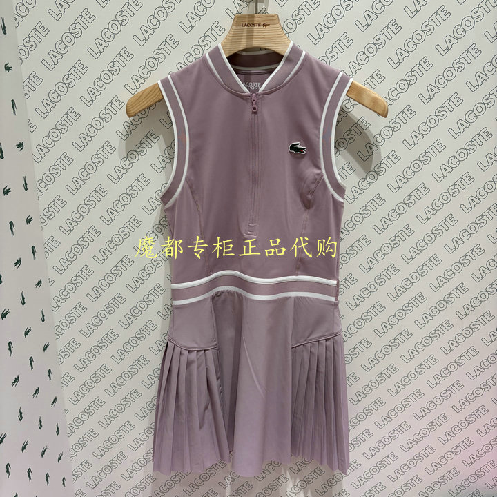 French Crocodile Ef0705 Lacoste 2026 Spring and Summer New Women's Sleeveless Sports Tennis Skirt