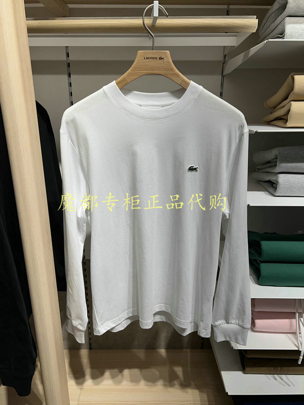 French Crocodile Th7307 Lacoste 2024 Spring New Men's Round Neck Long-Sleeved T-Shirt