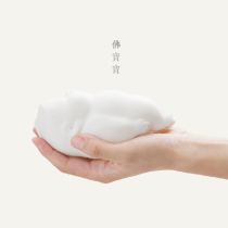 (Shanlin Xizhao) Good season Buddha baby white porcelain hand-shaped warm like Jade with base