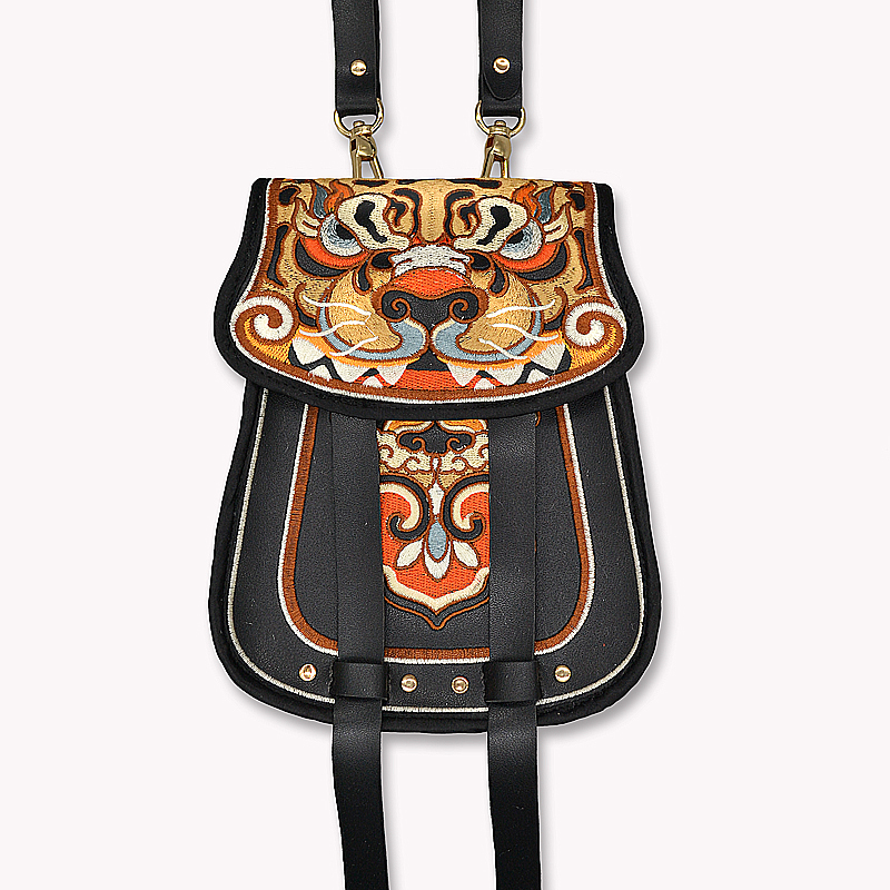 Miaowu Market Ming Dynasty Embroidered Tiger Head Waist Bag Hanfu Feiyu Suit Waist Bag Ancient Style Accessories Mobile Phone Bag Men's Waist Bag Miaowu Market Ming Dynasty Embroidered Tiger Head Waist Bag Hanfu Feiyu Suit Waist Bag Ancient Style Accessories Mobile Phone Bag Men's Waist Bag