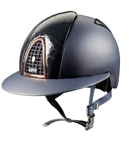 Italy imported KEP equestrian helmet knight helmet competition crocodile pattern gold U frame women's brim