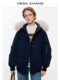 VEGA CHANG removable raccoon fur collar down jacket women's winter warm jacket