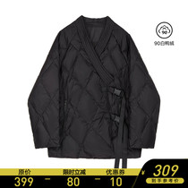 (Spot) VEGA CHANG Japanese thin down jacket female loose Korean winter temperament diamond down jacket